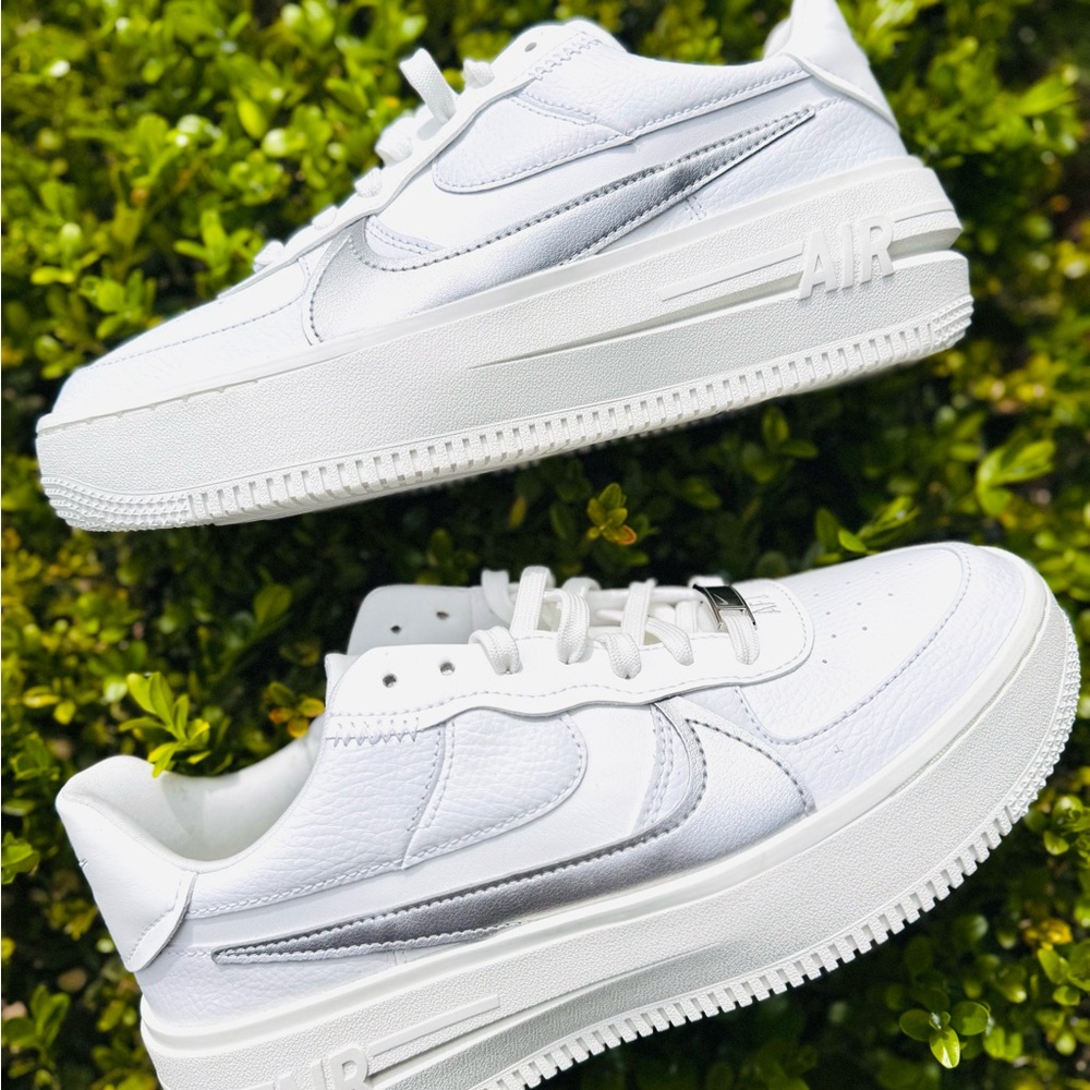 White and Silver Sneakers